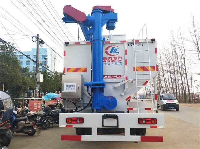 荆州市散装饲料车现车供应及车用散装饲料料罐车配置详解